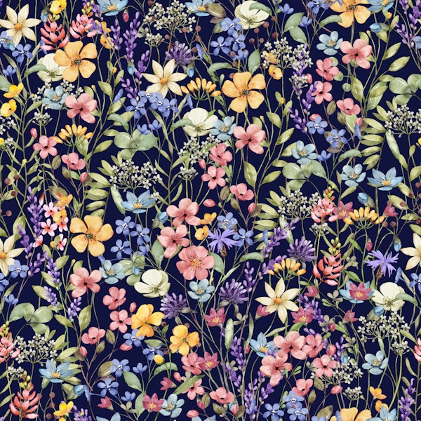 Watercolor Spring Wildflowers