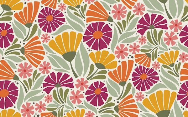 bold flower shapes