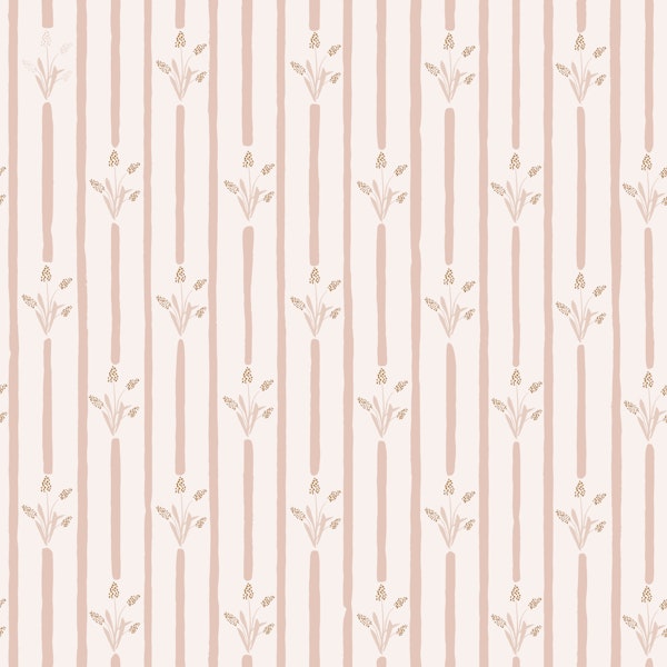 Blush Stripes with Wildflowers