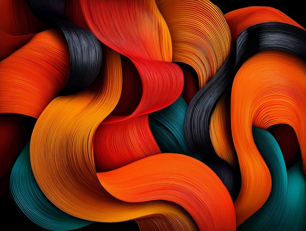 Vibrant Ribbon Waves