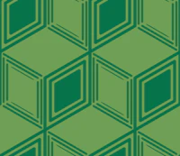 Futuristic Tumbling Blocks - Green - Small tapeet