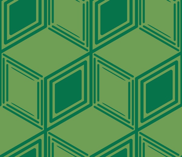 Futuristic Tumbling Blocks - Green - Small