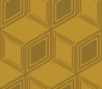 Futuristic Tumbling blocks - mustard yellow M tapeet