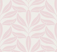 Modern Beach Leaves - Jungle - Pastel Pink 2 wallpaper
