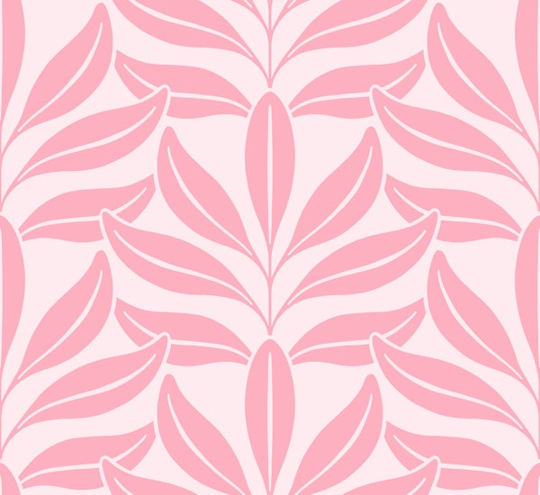 Modern Beach Leaves - Jungle - Pink 2