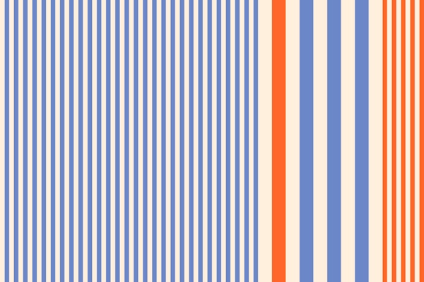 Statement Stripes with Orange - Blue & White