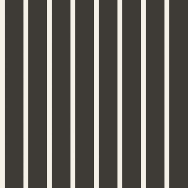 Charcoal and Cream Vertical Stripes