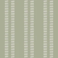 Minimal Stripe Dashes Sage papiers peint