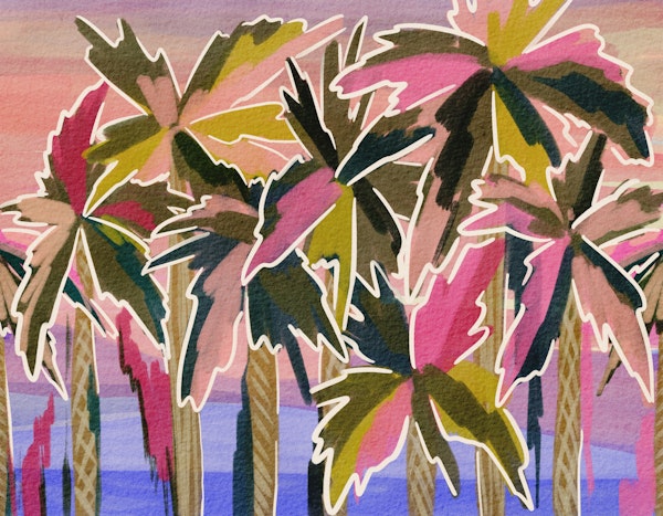 Vibrant Coastal Palms