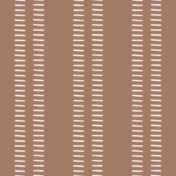 Minimal Stripe Dashes Boho Brown