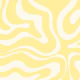 Retro Modern Liquid Swirl Abstract Yellow