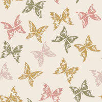 Pink Sage Butterfly Silhouette wallpaper