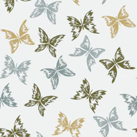 Dusty Blue Sage Butterfly Silhouette wallpaper