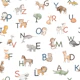 Animal Alphabet Nursery Large in White