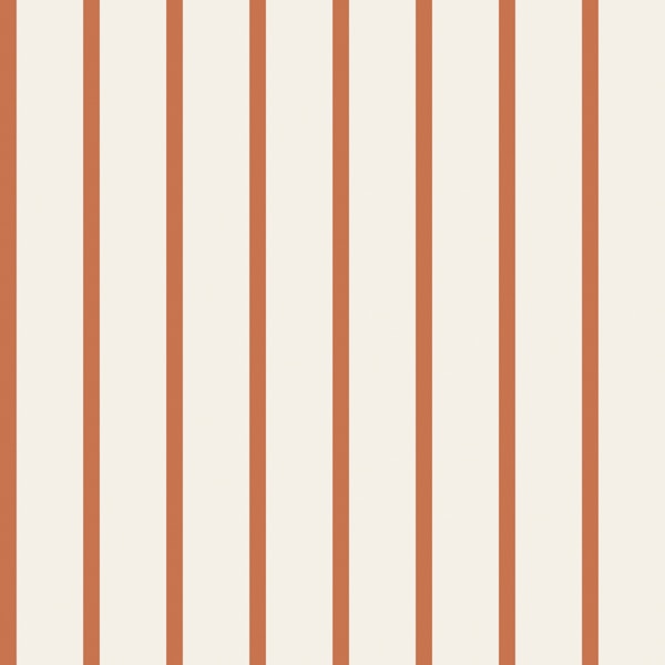 Terracotta Stripes on Cream