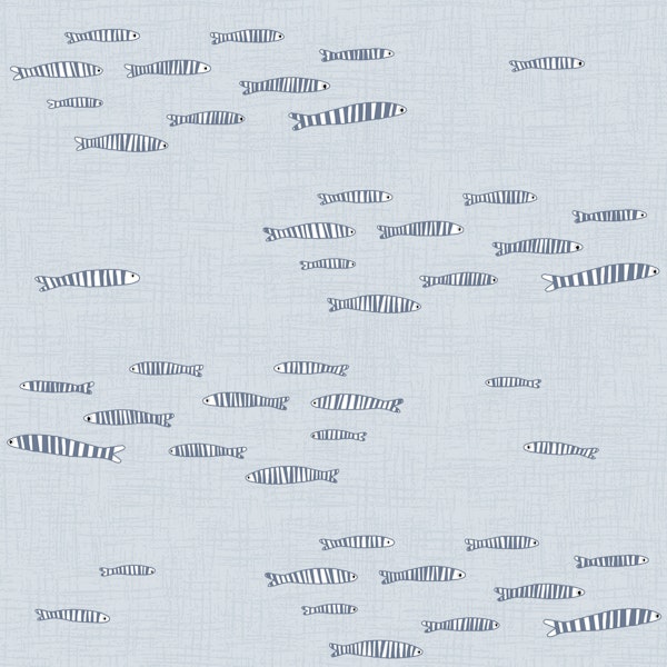 Striped Sardines Soft Blue