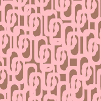 Mid Century Modern Loops Blush Pink and Mocha wallpaper