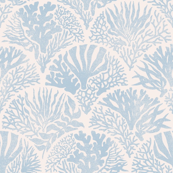 Coastal Block Print Deco - Powder - medium