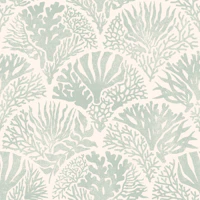 Coastal Block Print Deco - Duck Egg - medium tapete