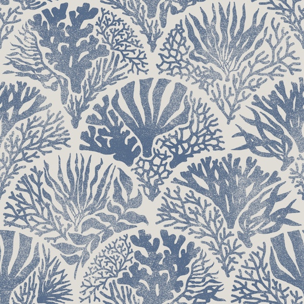 Coastal Block Print Deco - Navy - medium