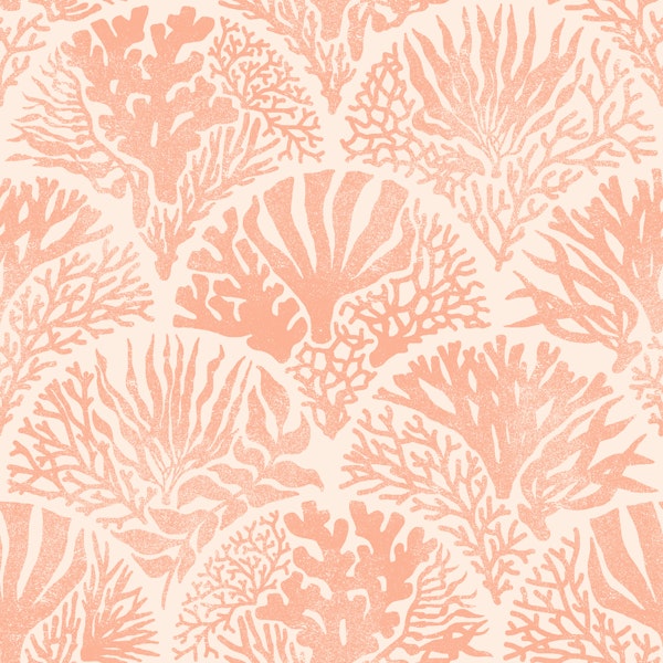 Coastal Block Print Deco - Pink - medium