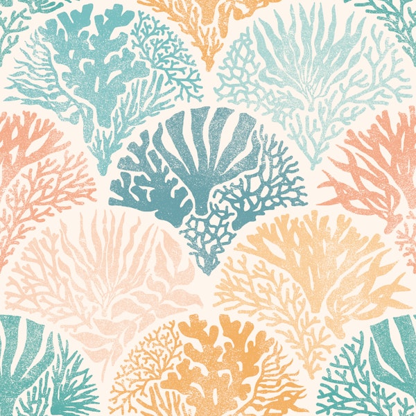 Coastal Block Print Deco - Boho - medium