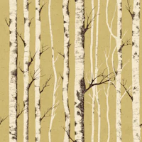 Rustic Birch Bark Woodland wallpaper