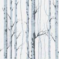 Blue Gray Birch Tree Trunks wallpaper