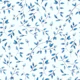 Soft Blue Botanical Leaves