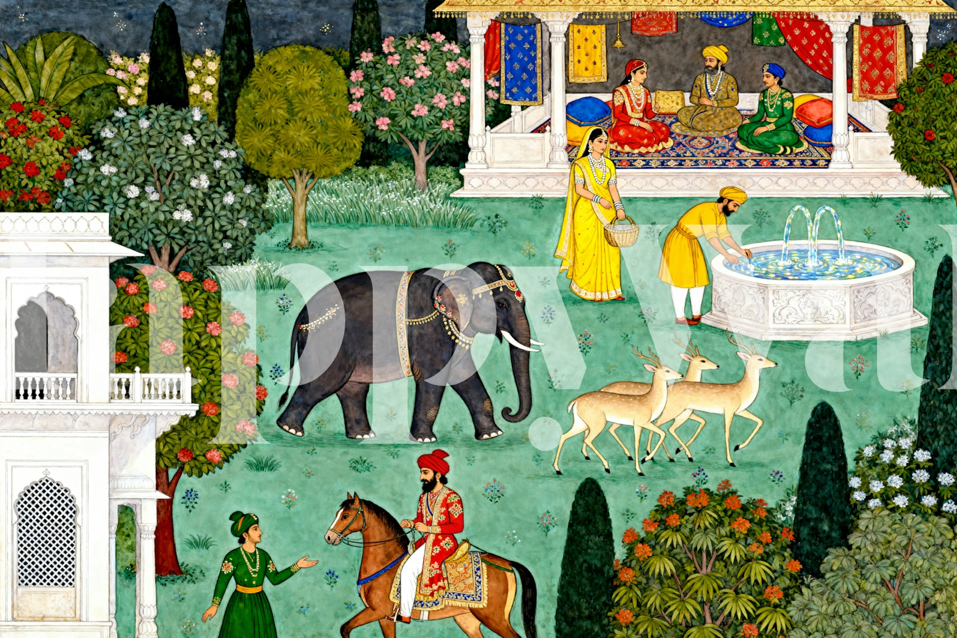 Jaipur Garden Painting wallpaper