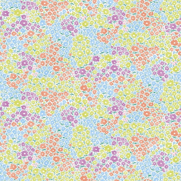 Retro Pastel Wildflower Meadow