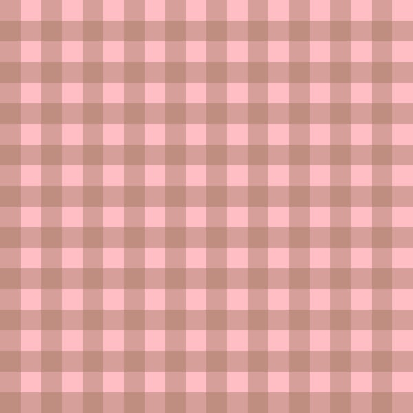 Cozy Cottage Gingham Pattern Blush Pink Mocha