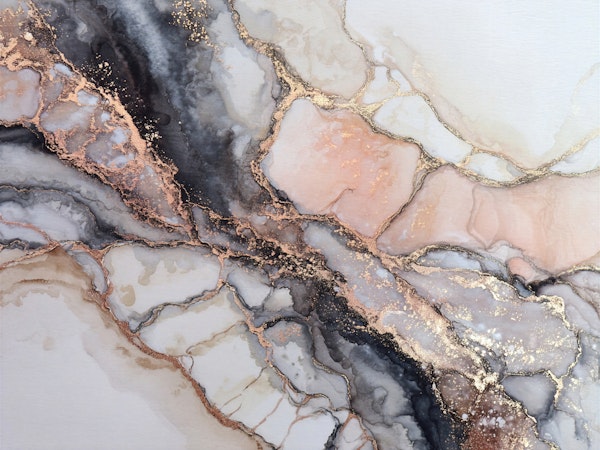 Champagne Rose Marble Swirl