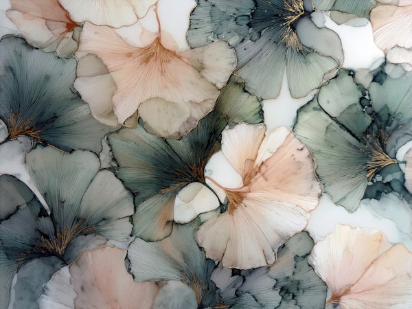 Muted Teal Blush Flower Bloom