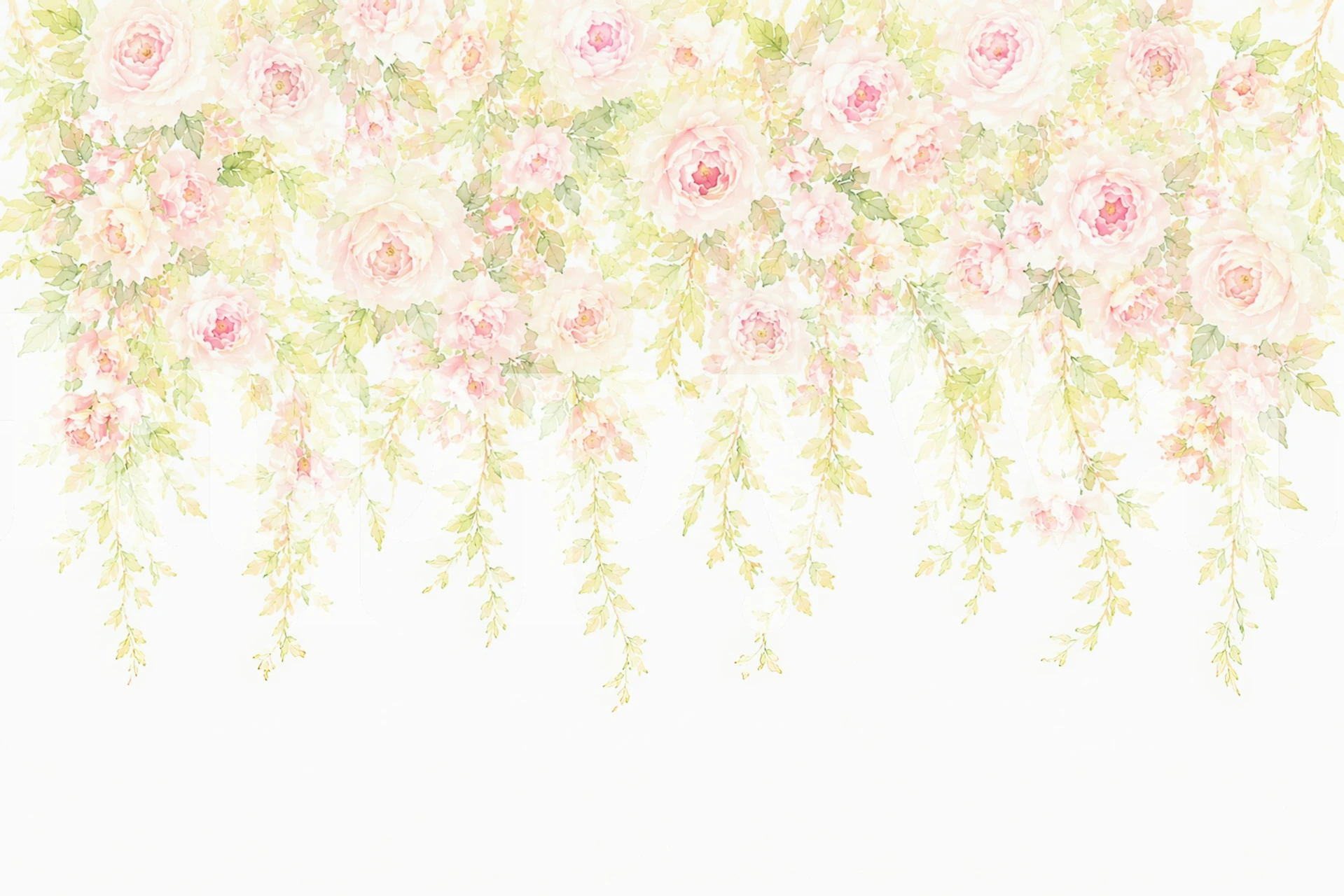Blush Pink Rose Garden Canopy wallpaper