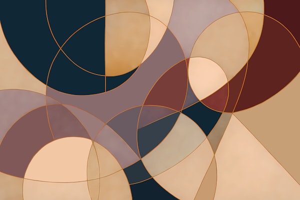 Modern Geometric Circles Earth Tones