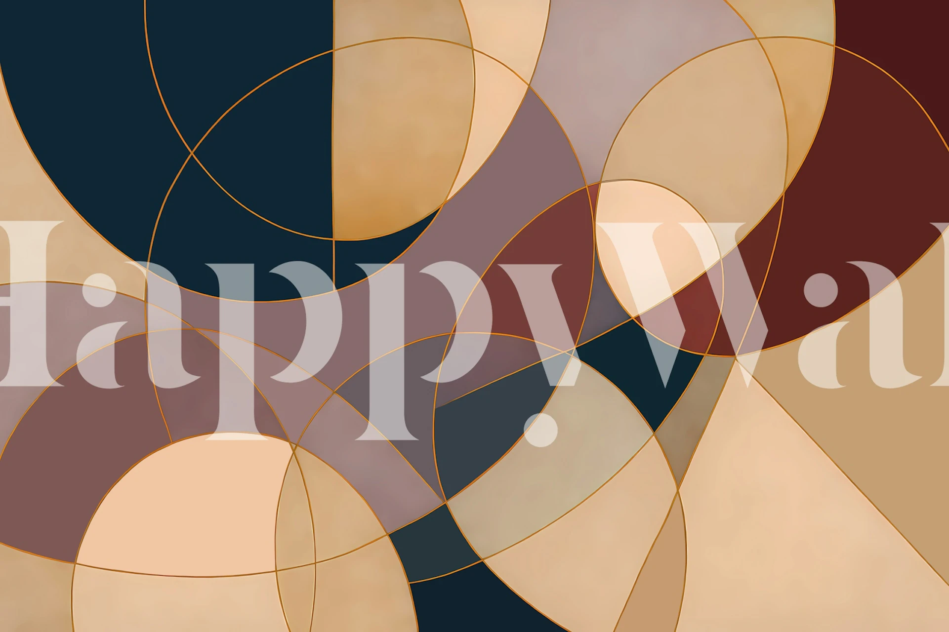 Modern Geometric Circles Earth Tones wallpaper