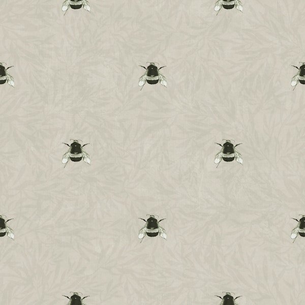 Tiny Bumblebees on Foliage - Khaki