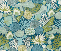 Shell Reef- Deep Sea blue tapete