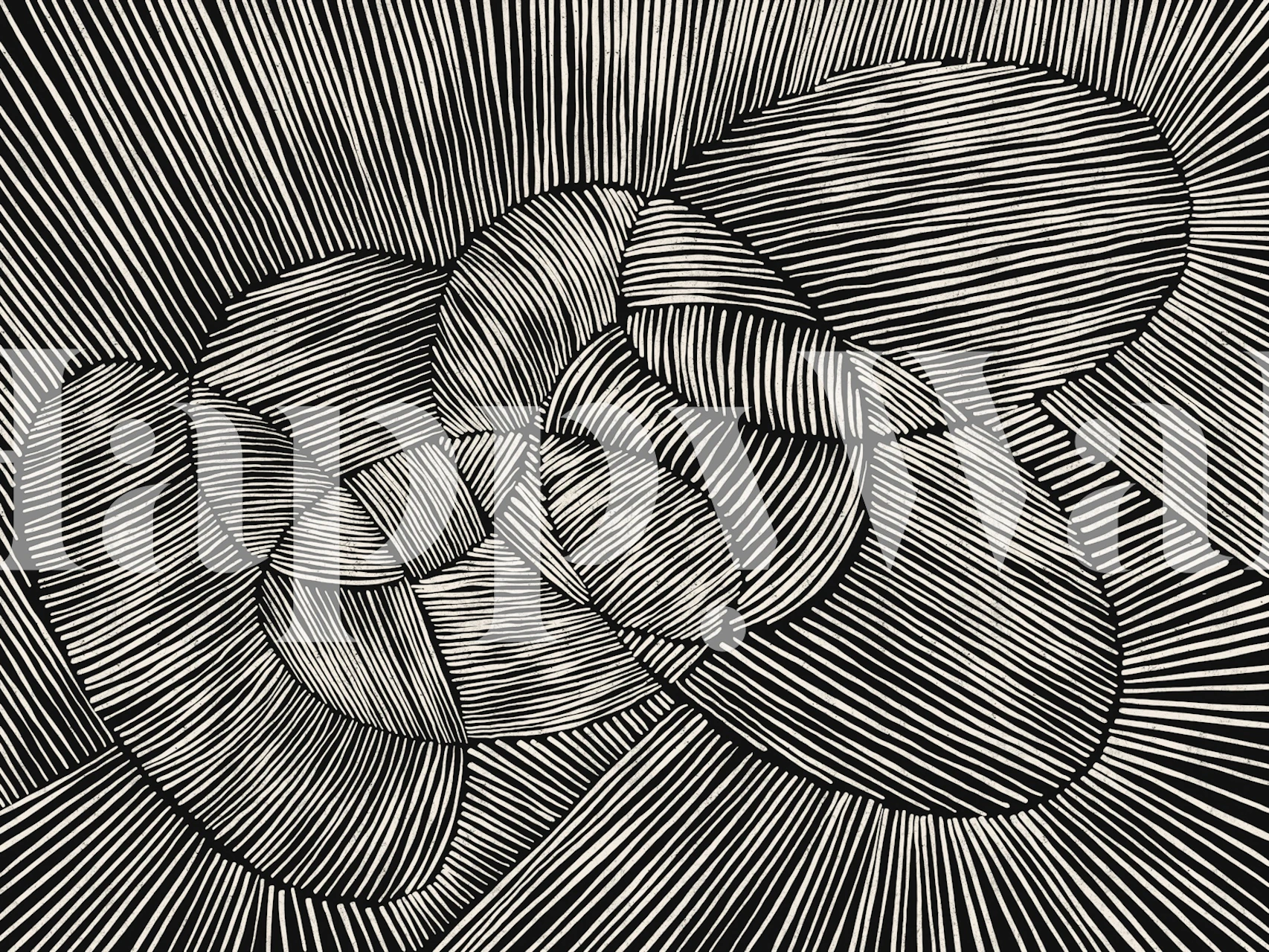 Bold Graphic Circle Stripes tapet