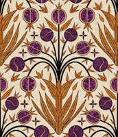 Plum Suzani Pomegranate Damask behang