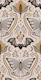 moth garden damask - cream golden black