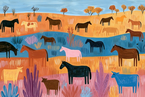 Whimsical Desert Herd