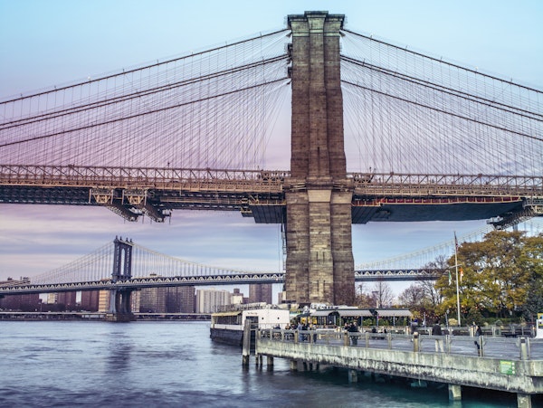 Brooklyn Bridge Over East River