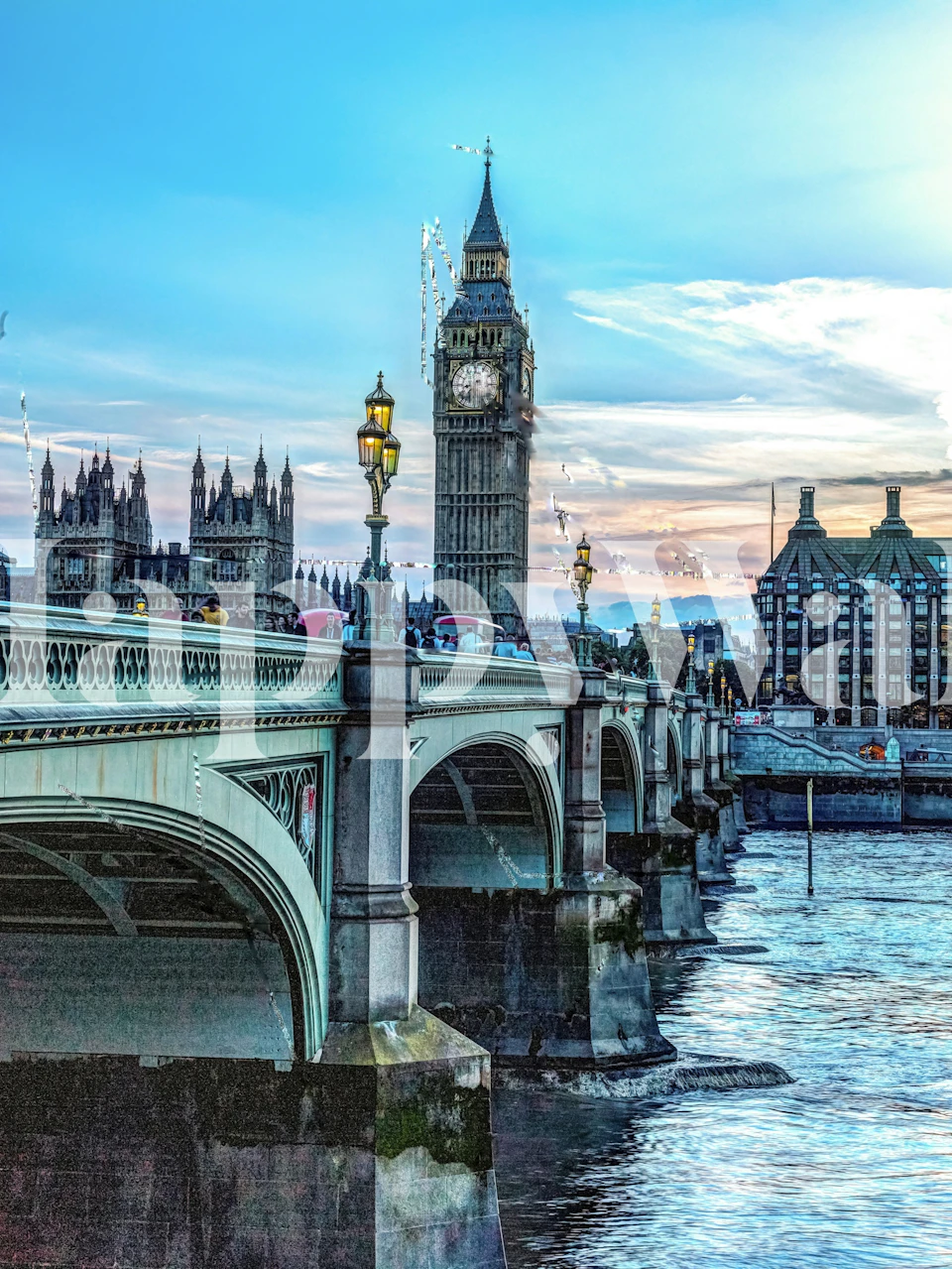 London Big Ben wallpaper in a modern room
