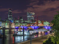 Thames River Bridge Night View tapeta