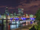 Thames River Bridge Night View