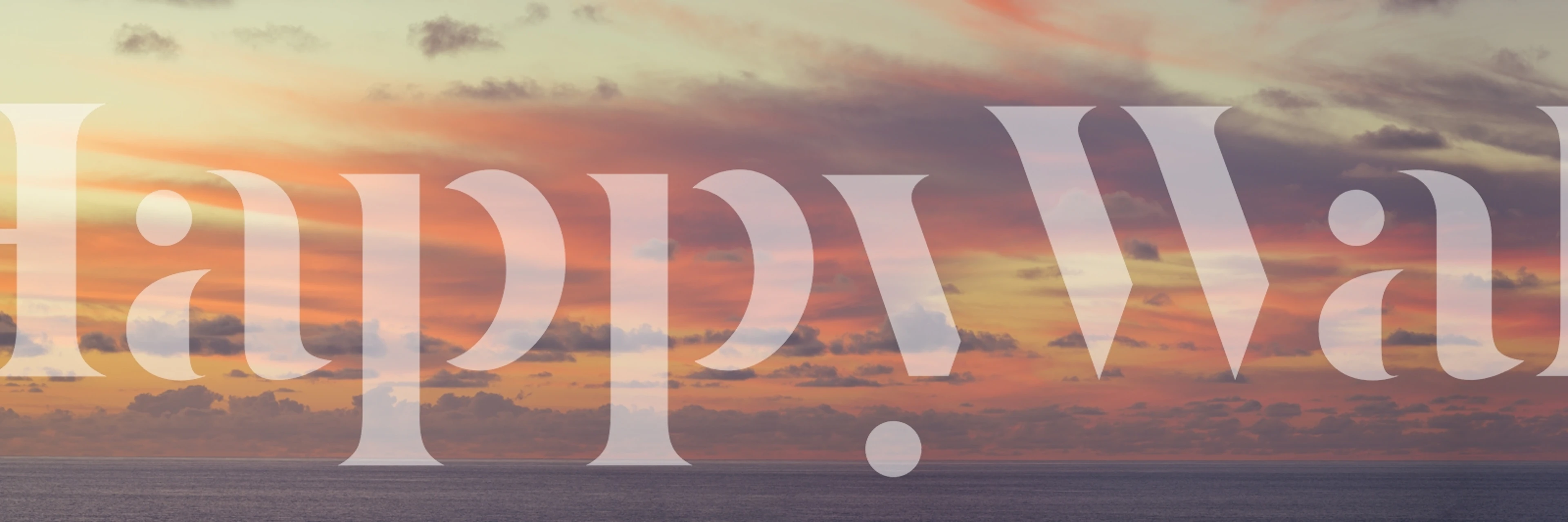Pastel pink orange sky wallpaper in a room