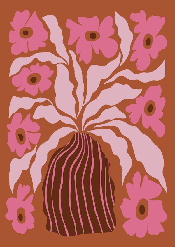 Mid-century blooming pot