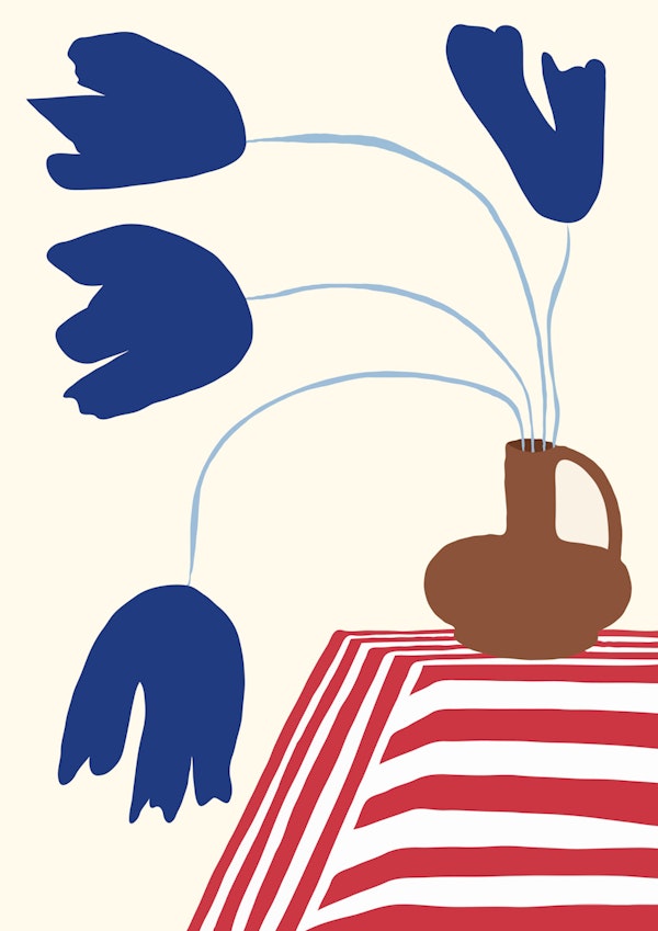 Still life flower pottery